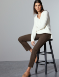Cotton Slim Fit Ankle Grazer Trousers