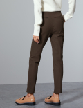 Cotton Slim Fit Ankle Grazer Trousers