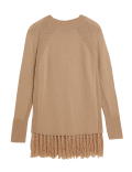 Fringed Longline Jumper with Wool