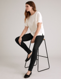 Stay New™ Skinny Button Front Jeans
