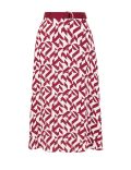 Printed Belted Midi Slip Skirt