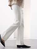 Lyocell Blend High Waisted Flared Jeans