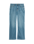 Lyocell Blend High Waisted Flared Jeans