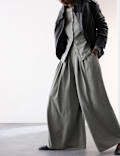 Jersey Wide Leg Joggers