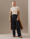 Luxury High Waisted Wide Leg Jeans