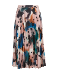 Abstract Floral Pleated Midi Skirt