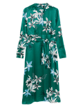 Floral V-Neck Midaxi Wrap Dress