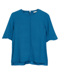 Satin Back Crepe Short Sleeve Top