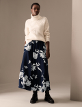 Floral Midaxi A-Line Skirt