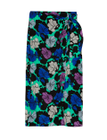 Cupro Rich Printed Midi Wrap Skirt
