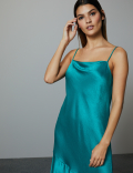 Satin Slip Midi Dress