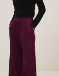 Pure Silk Wide Leg Trousers
