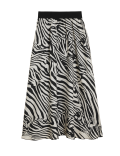 Animal Print Midi A Line Skirt