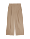 Wool Blend Wide Leg Trousers