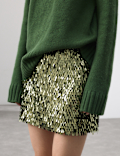 Sequin Mini A-Line Skirt