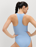 Padded Laser Cut Racer Back Swimsuit