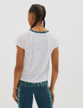 Printed Scoop Neck Double Layer T-Shirt