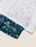 Printed Scoop Neck Double Layer T-Shirt