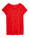 Textured Lightweight Short Sleeve Top