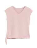 V-Neck Tie Side Short Sleeve Yoga Top