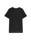 Scoop Neck Mesh Back T-Shirt