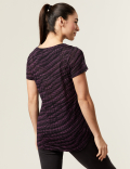 Lightweight Printed Scoop Neck T-Shirt