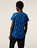 Lightweight Printed Scoop Neck T-Shirt