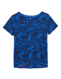 Lightweight Printed Scoop Neck T-Shirt