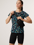 Lightweight Printed Scoop Neck T-Shirt