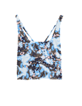 Printed Cross Back Cropped Top