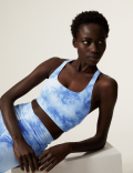 Printed Cross Back Cropped Top