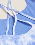 Printed Cross Back Cropped Top