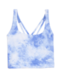 Printed Cross Back Cropped Top