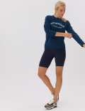 Pure Cotton Slogan Crew Neck Sweatshirt