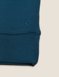 Crew Neck Long Sleeve Cropped Sweatshirt