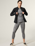 Funnel Neck Zip Up Long Sleeve Running Top