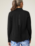 Funnel Neck Zip Up Long Sleeve Track Top