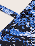 Printed Strappy Cross Back Crop Top
