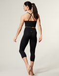 Scoop Neck Cross Back Strappy Crop Top
