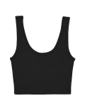 Scoop Neck Seamless Fitted Crop Top