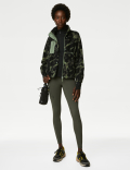 Borg Printed Fleece Cropped Jacket