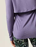 Scoop Neck Open Back Relaxed Yoga Top