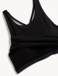 High Neck Padded Yoga Crop Vest Top