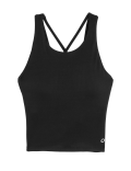 High Neck Padded Yoga Crop Vest Top