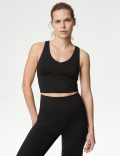 V-Neck Padded Yoga Crop Top