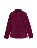 Slim Fit Standing Collar Fleece Jacket