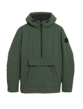 Fleece Lined Half Zip Hooded Jacket