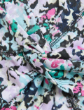 Printed Twist Front Cropped T-Shirt