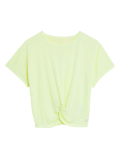 Twist Front Cropped T-Shirt