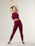 High Neck Seamless Fitted Crop Top